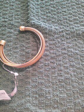 NWT CHICOS Faux Gold Breaker Bangle Bracelet